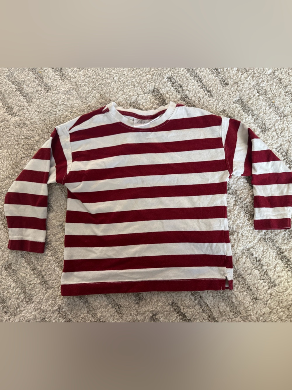 Zara heavyweight long sleeve tshirt striped 2T